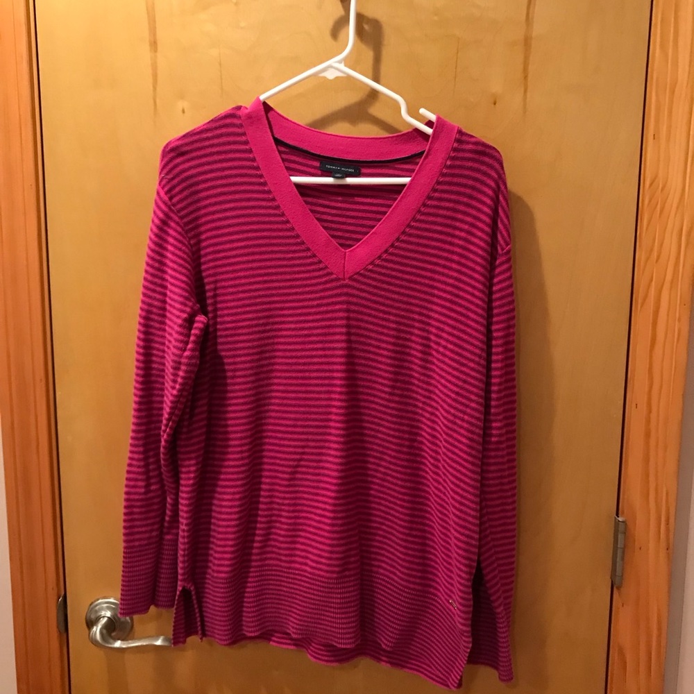 Tommy Hilfiger v-neck sweater.